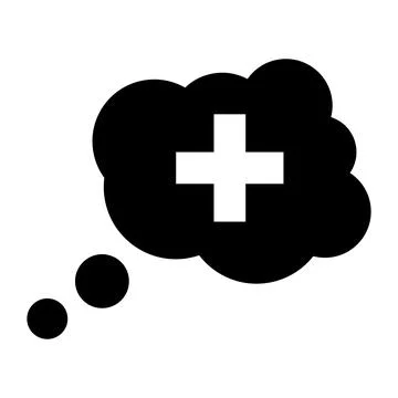 Medical cloud chat icon on transparent background Stock Illustration