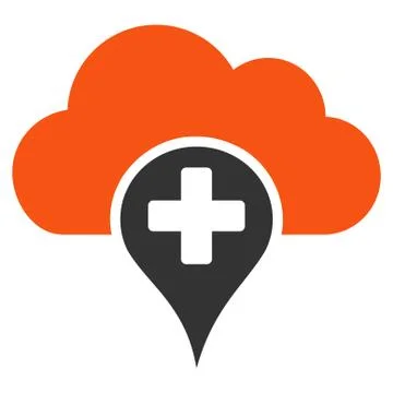 Medical Cloud Icon Illustrazione stock