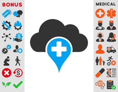 Medical Cloud Icon Stock Illustration