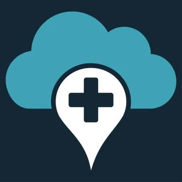 Medical Cloud Icon Illustrazione stock