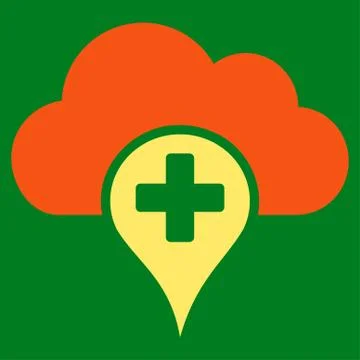 Medical Cloud Icon 스톡 일러스트