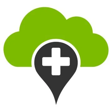 Medical Cloud Icon Illustrazione stock