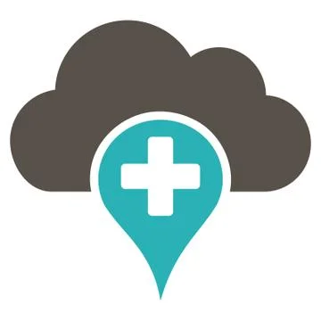 Medical Cloud Icon Illustrazione stock