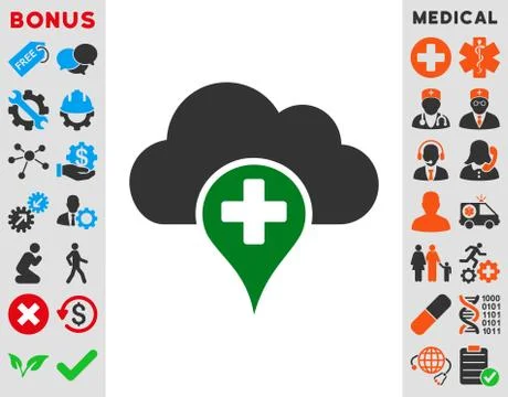 Medical Cloud Icon イラスト素材