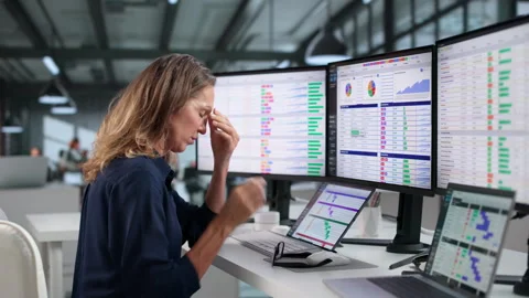 Medical Coder Carefully Reviews Billing Codes Video stock 345854924