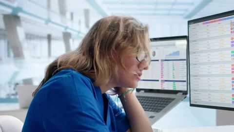 Medical Coder Feeling Stressed Stock Footage 341001057