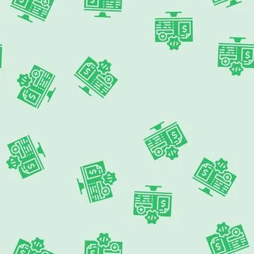 Medical coding billing glyph seamless pattern Stock Illustration