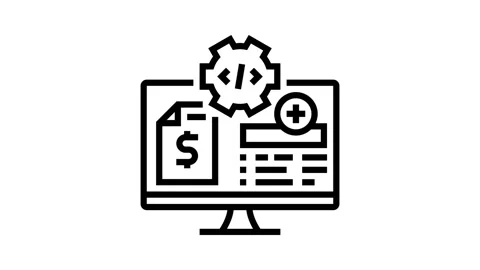 Medical coding billing line icon animation Stock Footage 326133904