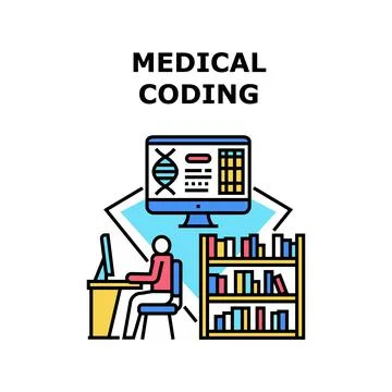 Medical coding icon vector illustration Stock Illustration