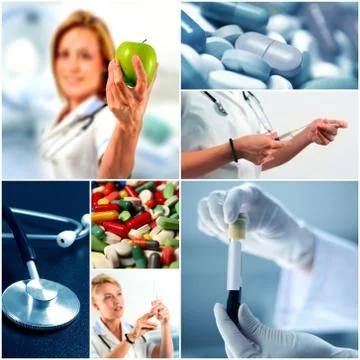 Medical colage Stock Photos