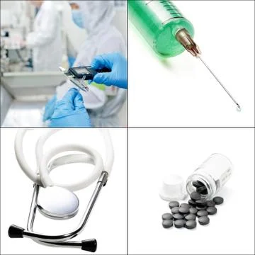 Medical collage Stock Photos