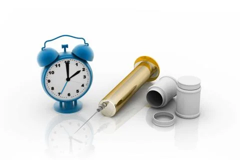 Medical Concept With Clock Illustrazione stock