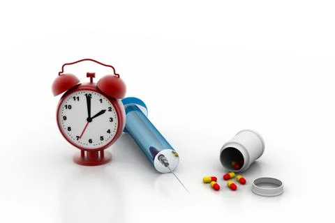 Medical Concept With Clock Stock Illustration