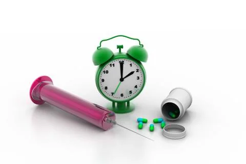 Medical Concept With Clock Stock Illustration