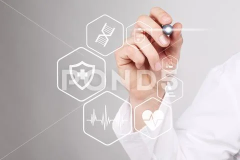 Medical concept. Health protection. Modern technology in medicine. Stock Photos