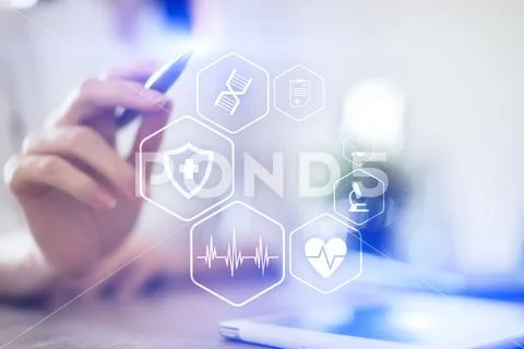 Medical concept. Health protection. Modern technology in medicine. Stock Photos