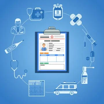 Medical Concept with Record Stock Illustration