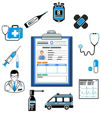 Medical Concept with Record Stock Illustration