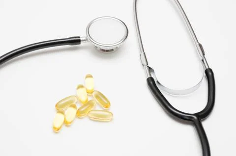 Medical concept: Stethoscope background Stock Photos