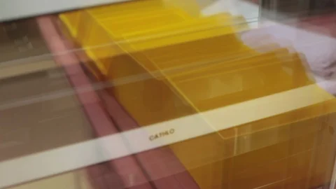 Medical containers of various items behind sealed glass doors Stock Footage 127849964