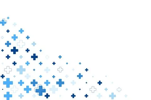 Medical Cross Pattern Vector with Clean Geometric Blue Design for Healthcar.. Stock Illustration