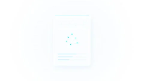 Medical dashboard card with confirmation checkmark animation. 4K Stock Footage 342114881