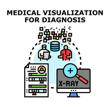 Medical data visualization for patient diagnosis concept Stock Illustration