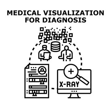 Medical data visualization for patient diagnosis concept Stock Illustration