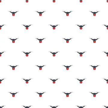 Medical delivery drone seamless pattern with first aid kit イラスト素材