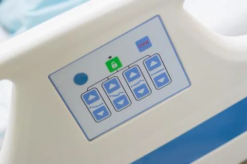 Medical device display control panel in clinical environment hospital room .. 写真素材