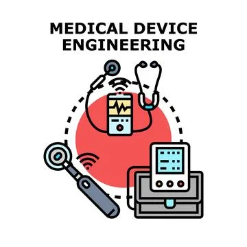 Medical device engineering developing health technology innovations 库存插图