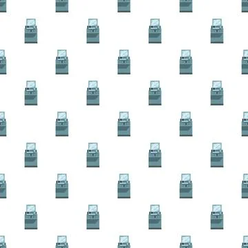 Medical device equipment pattern illustration displaying health care technolo Stock Illustration
