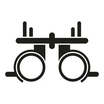 Medical device icon simple vector. Eye test Stock Illustration