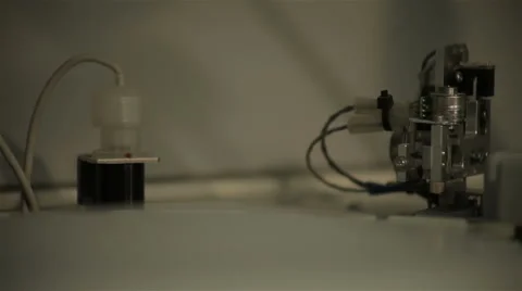 Medical device for sample analysis working in laboratory, close up. Stock Footage 52261615