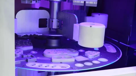 Medical devices in research are testing the working system of the machine. Stock Footage 317000666