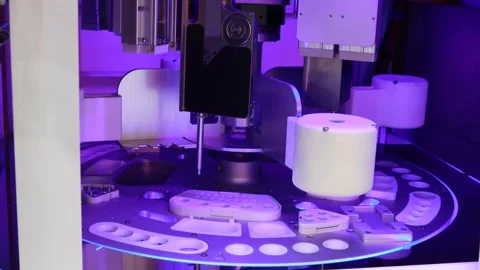 Medical devices in research are testing the working system of the machine. Stock Footage 317000668