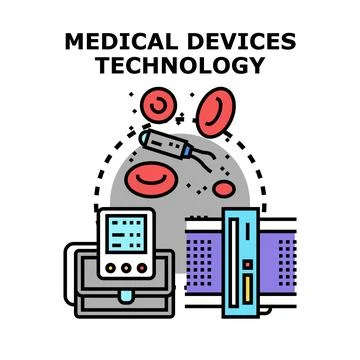Medical devices technology development vector concept Stock Illustration