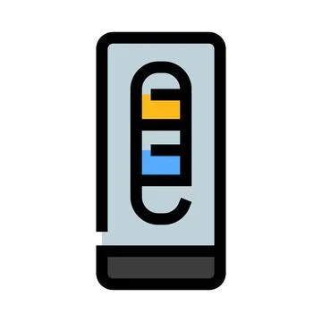 Medical diagnostic test strip icon illustrating analysis Stock Illustration