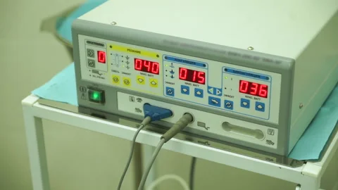 Medical digital device showing important data at surgery 스톡 동영상 101295471