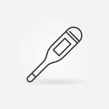 Medical Digital Thermometer vector concept outline icon 스톡 일러스트