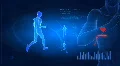 Medical display - running man concept HD Footage