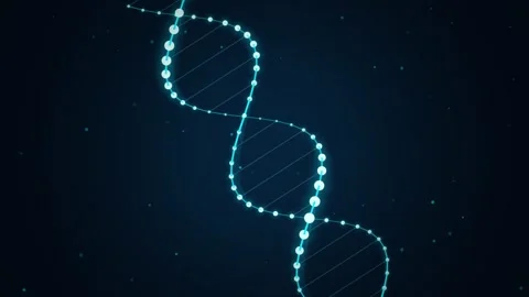 Medical dna genetics hologram loop animation biotechnology background Stock Footage 346643199
