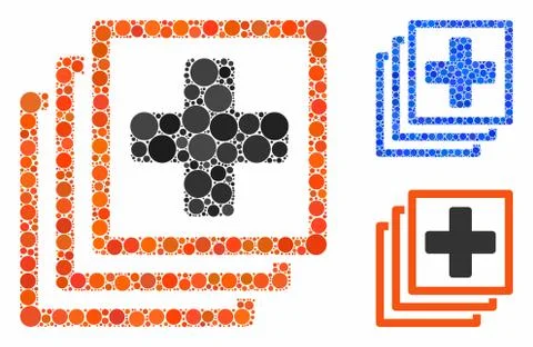 Medical docs Composition Icon of Circle Dots Illustrazione stock