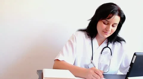 Medical - doctor using tablet computer Stock Footage 22018750