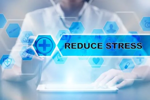 Medical doctor using tablet PC with reduce stress medical concept. Stock Illustration