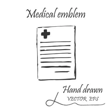 Medical document icon Stock Illustration