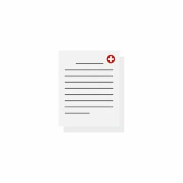 Medical documents icon. Vector design isolated on white background. Stock Illustration
