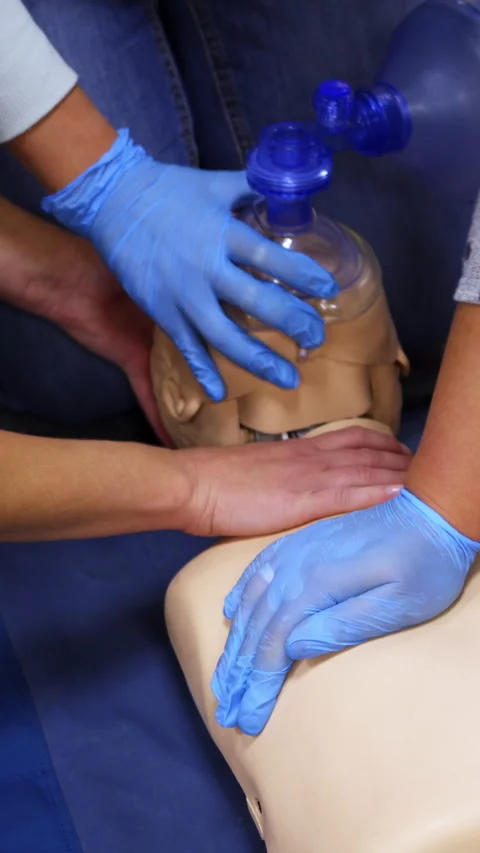 Medical doll for training students. Stock Footage 275478580