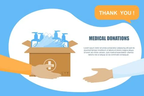 Medical donation background Stock Illustration