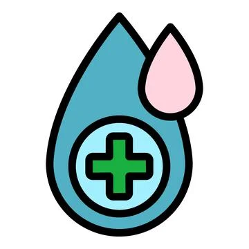 Medical drops icon vector flat Stock Illustration